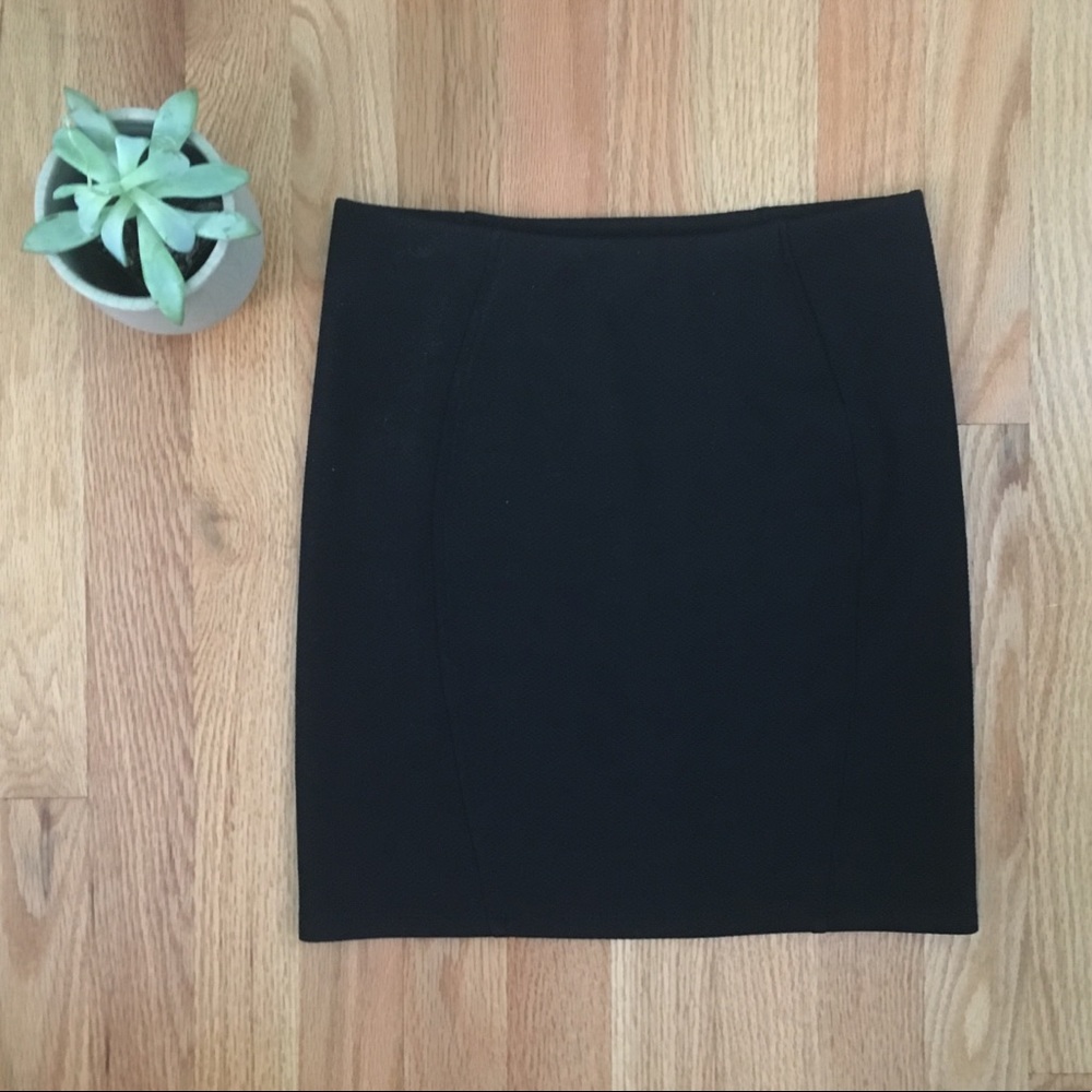 Topshop Black Bodycon Mini Skirt